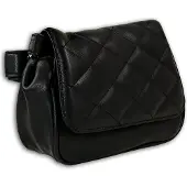 New Bags schwarz gesteppt Bauchtasche Feeanhänger Handtasche two-in-one OTD5025S