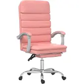 Syfax Bürostuhl mit Massagefunktion Rosa Kunstleder