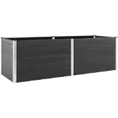 Syfax Garten-Hochbeet 200x50x91 cm WPC Grau