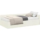 Syfax Eckbettgestell mit Matratze Sonstiges 2 pcs Creme Samt