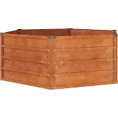 Syfax Hochbeet Rostig 129x129x45 cm Cortenstahl