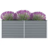 Furnicato Hochbeet 160 x 80 x 45 cm Verzinkter Stahl Grau
