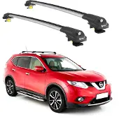 TURTLE DACHTRÄGER AIR-1 NISSAN X-TRAIL T32 2014 - 2020 (Raised Rails) , Silber