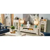 AEA 3tlg. Wohnwand TV Lowboard Elegante Vitrine Wohnzimmer Design Klassisch