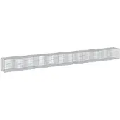 vidaXL Gabione mit Deckel 1200x100x100 cm Verzinktes Eisen