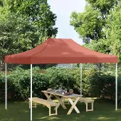 Prolenta Maison Exclusive - Partyzelt-Dach 4,5x3 m Terrakotta-Rot 270 g/m²