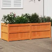 Prolenta Maison Exclusive - Pflanzkübel Wachsbraun 150x50x50 cm Massivholz Kiefer