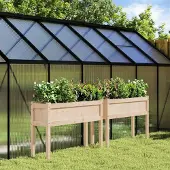 Prolenta Maison Exclusive - Pflanzkübel 2 Stk. mit Beinen Massivholz Kiefer