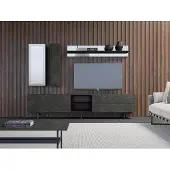 AEA Wohnwand Modern TV-Ständer Hänge Vitrine Luxus Wandregal Wohnzimmermöbel