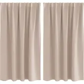 vidaXL Verdunkelungs-Vorhänge mit Ringen 2 pcs Taupe 140 x 140 cm