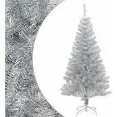 Syfax Künstlicher Weihnachtsbaum mit Ständer Silber 120 cm PET