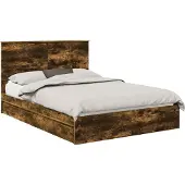 Syfax Aufbewahrungsbett Geräucherte Eiche 160 x 200 cm Holzwerkstoff