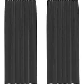 vidaXL Voile Vorhänge mit Stangentaschen 2 Stk. Schwarz
