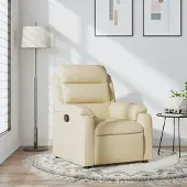 Prolenta Maison Exclusive - Relaxsessel Creme Stoff