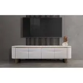 AEA TV Ständer stilvoll RTV Lowboard Wohnwand Sideboard Weiß Holz Modern Design