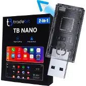 Tradebit TB NANO Wireless Adapter für Apple CarPlay / Android Auto Transparent