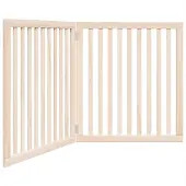 Syfax 2-tlg. Hundetor Faltbar 160 cm Pappelholz