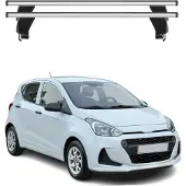 Omac Menabo Dachträger Grundträger für Hyundai i10 2017-2019 Querträger Silber