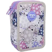 CoolPack Federmäppchen mit drei Fächern und White Bunny-Zubehör