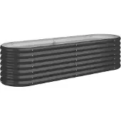 Syfax Hochbeet Verzinkter Stahl 152x40x36 cm Anthrazit