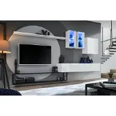 AEA Komplette Wohnwand Designer Luxus Wohnzimmermöbel Weiß TV-Ständer Sideboard