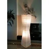 Trango Reispapierlampe "Lady" weiß
