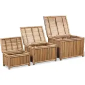 Syfax Aufbewahrungstruhen 3 Stk. Bambus