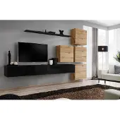 AEA Set 7tlg. Wohnwand Wohnzimmer TV-Ständer Holz Luxus Garnitur Gruppe Wandschrank