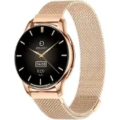 Maxcom Smartwatch Ecowatch 3, 280mAh, 1,32 Zoll 466x466, Wasserdicht IP67 Gold