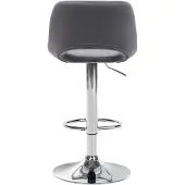 CLP Barhocker Camden Samt chrom - dunkelgrau