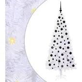 Syfax Künstlicher Weihnachtsbaum Weiß 180 cm PVC und Stahl