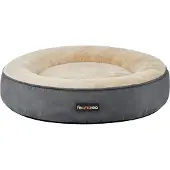 Feandrea Hundebett, Katzenbett, Donut, Ø 60 cm, dunkelgrau