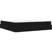 Syfax Bettgestell mit Matratze mit Matratze 2 pcs Schwarz Stoff
