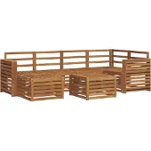 Syfax Ecksofa Set 7 pcs Natur Massivholz Akazie