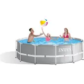 Intex 26716GS Prism Frame Pool inkl. GS-Filterpumpe und Leiter (366x99cm)