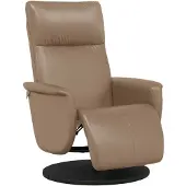 Syfax Relaxsessel mit Fußteil Cappuccino-Braun Kunstleder