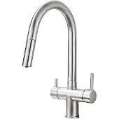 OEM Küchenarmatur, Dual-Handle, 360-Grad-Drehung, Bürstetes Nickel