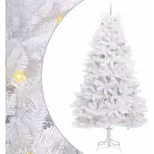 Syfax Künstlicher klappbarer Weihnachtsbaum Weiß 300 cm PVC und Stahl