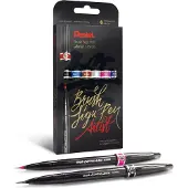 Pentel Pisak Pinsel Zeichenstift Künstler SESF30C-ST6ACENPVPL