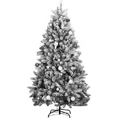 Syfax Künstlicher Weihnachtsbaum Klappbar 300 LEDs & Kugeln 270 cm