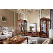 AEA Wohnwand Vitrine Konsole Schrankwand Glasvitrinen Wohnzimmer Barock Rokoko E70