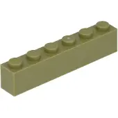 LEGO 100 Stück 3009 Stein Brick 1x6 Part Basic Steine 100 Olivgrün