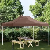 Prolenta Maison Exclusive - Partyzelt-Dach 4x3 m Braun 270 g/m²