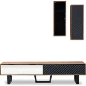 Xl Moebel Gmbh Wohnwand Wohnzimmer set TV-Ständer 2x Hängeschrank Designer Wohnwände