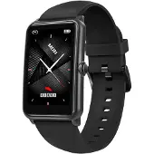 BlitzWolf BW-AH2 Smartwatch Gesundheitsüberwachung Musik Stoppuhr Herzfrequenz mit Silikonarmband Schwarz