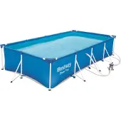 Bestway Steel Pro Frame Pool ohne Pumpe 400 x 211 x 81 cm , blau, eckig