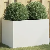 Prolenta Maison Exclusive - Pflanzkübel Weiß 62x40x39 cm Stahl