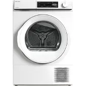 Sharp KD-NHA8S6GWE, Freistehend, Frontlader, Wärmepumpe, Weiß, Tasten, Drehregler, Weiß