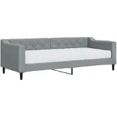 vidaXL Tagesbett mit Matratze Hellgrau 80x200 cm Stoff