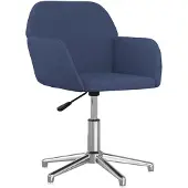 vidaXL Bürostuhl Drehbar Blau Stoff